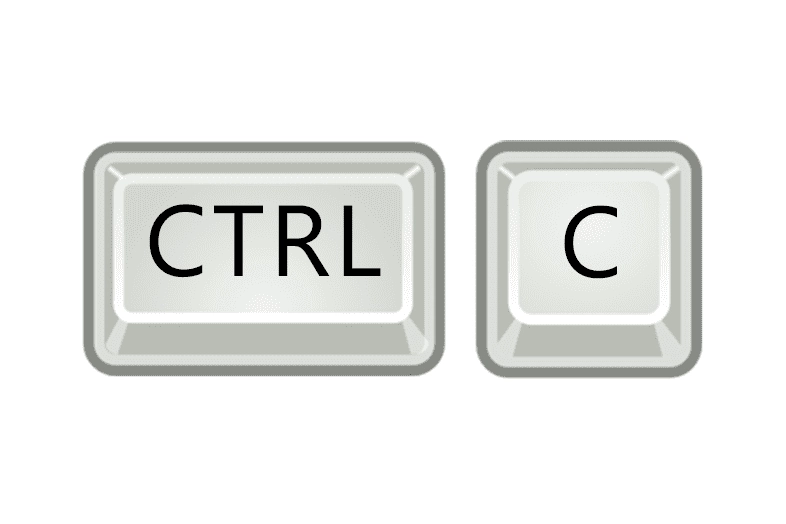 Tổ hợp phím Ctrl + C
